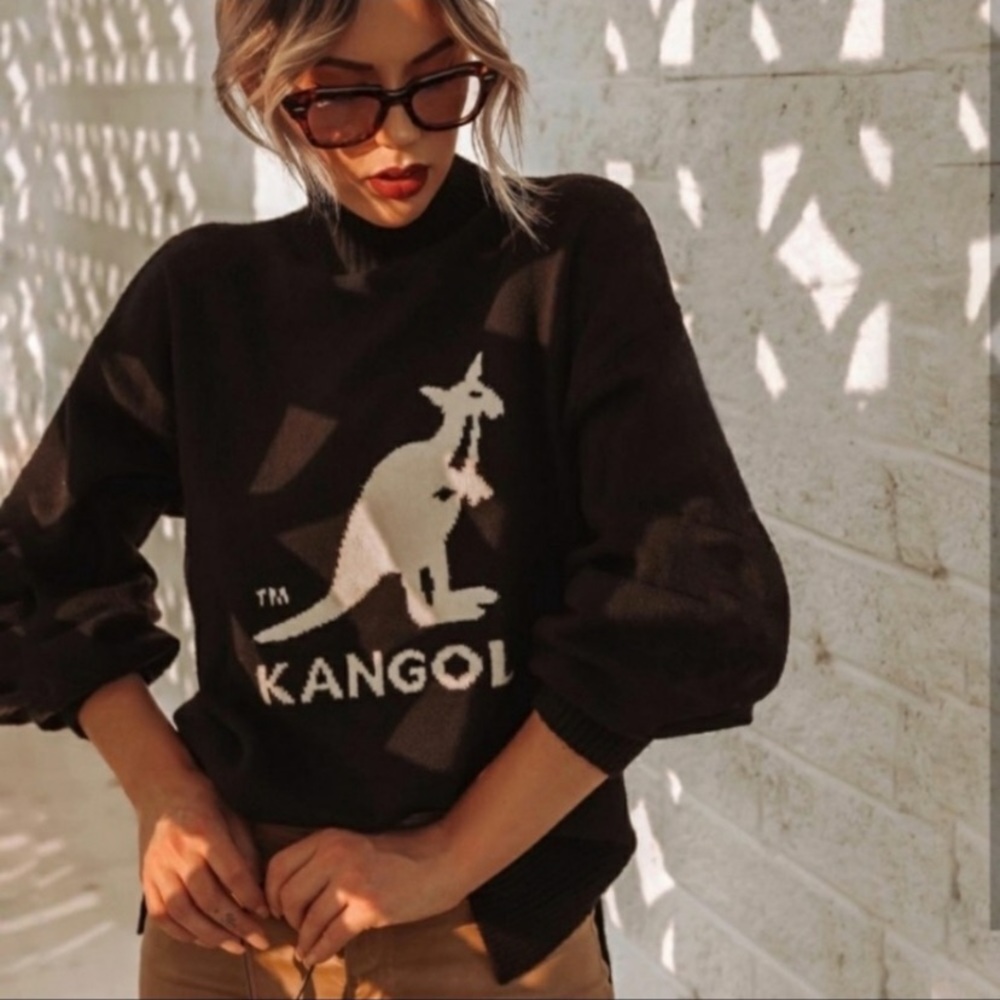 NWOT KANGOL × H&M Oversized Sweater BLOGGERS FAV. - Picture 3 of 12